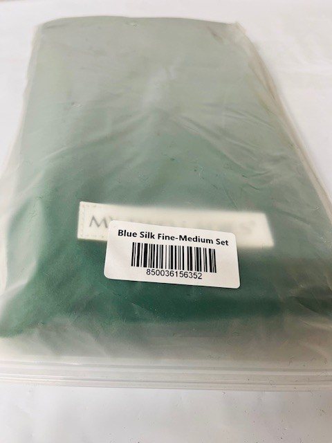 My Two Ladies Blue Silk Adjustable Knitting Needles, Fine-Medium Set, 4 Sizes