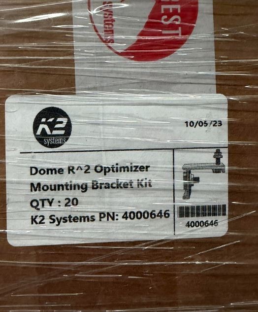 K2 SYSTEMS, 4000646, DOME R2 OPTIMIZER MOUNTING BRACKET KIT