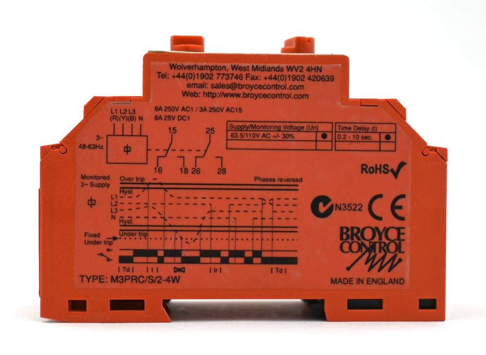BROYCE CONTROL M3PRC/S/2-4W TIME DELAY RELAY 4W