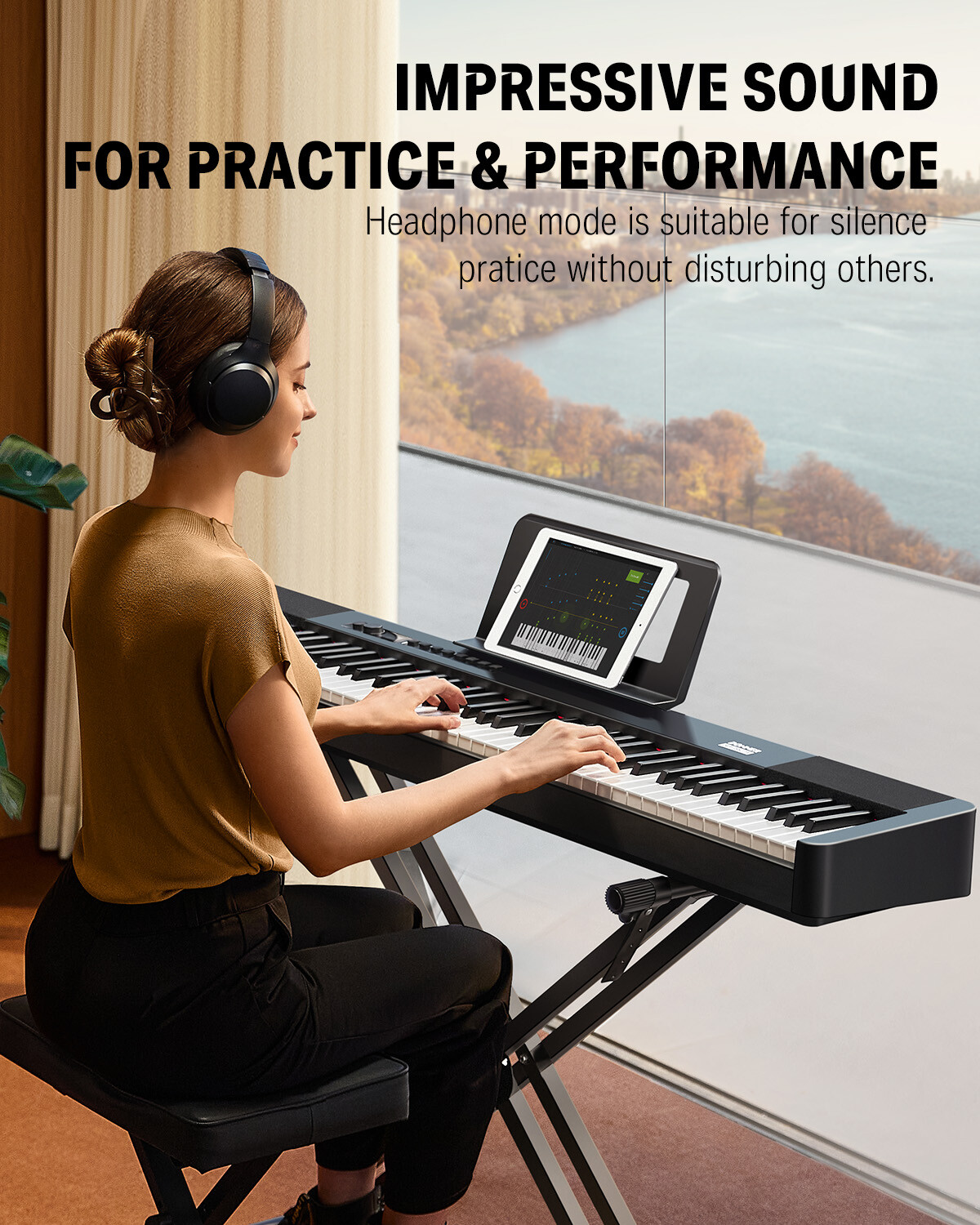 Donner DEP-20 Lite 88-Key Weighted Digital Piano with Stand