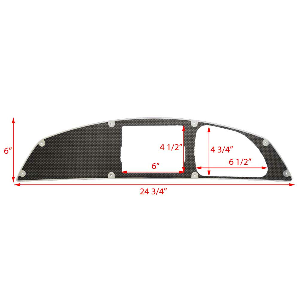 Ranger Boat Blank Dash Panel | Aluminum Silver Black