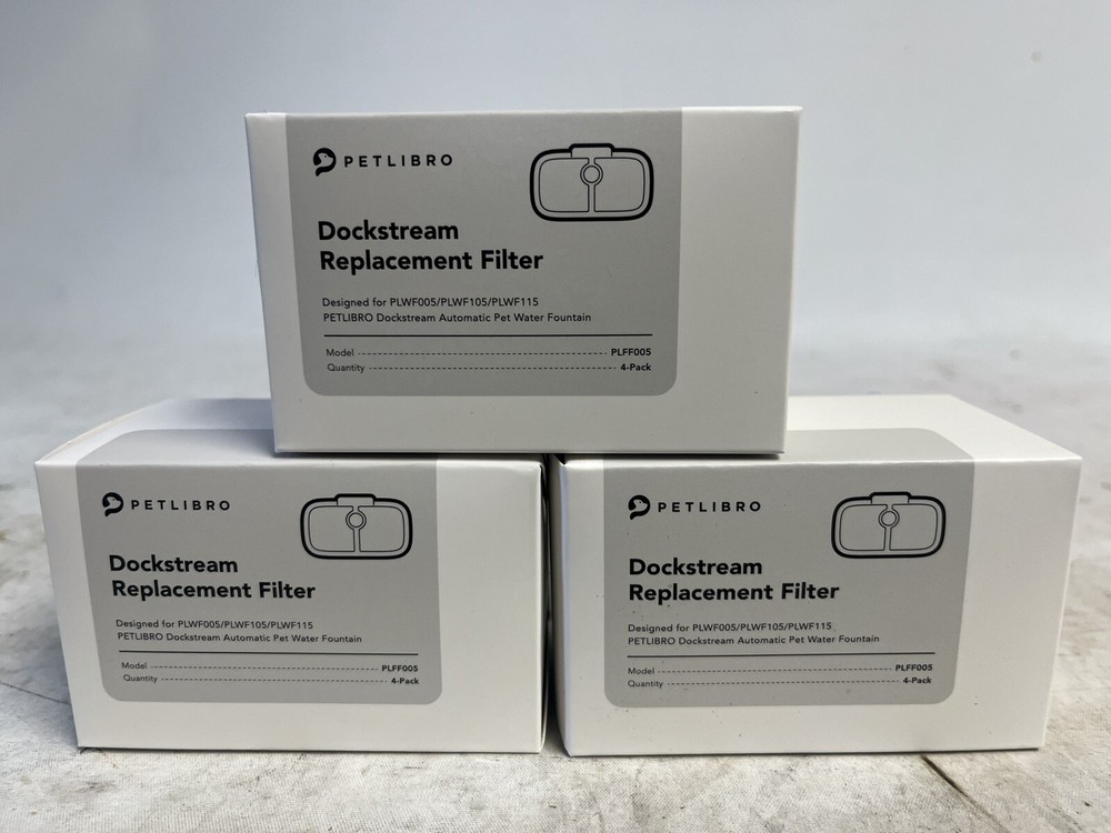 PETLIBRO 12 Replacement Dockstream Filter PL-FF005-02W (3 Boxes Of 4)