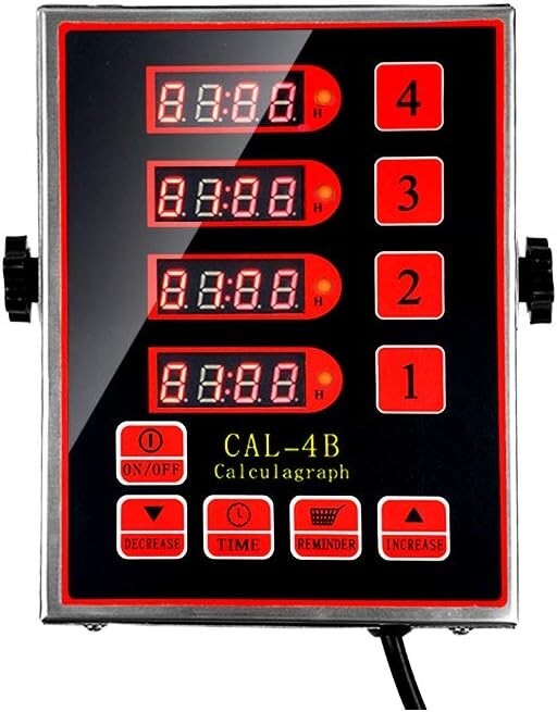 4 Channels Multi-Function Commercial Kitchen Digital Timer Alarm 110V Restaurant