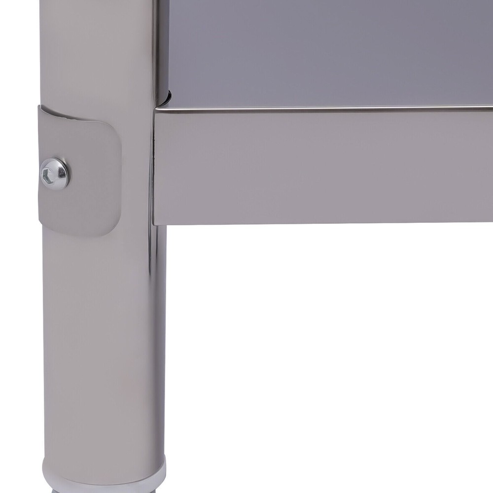 Commercial Stainless Steel Work Table w/ Undershelf+Wheels Shelf Prep Table