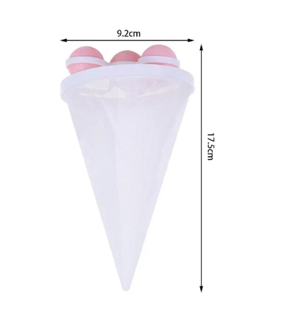 3 Reusable Laundry Lint Catcher & Pet Hair Remover Washing Machine Lint Mesh Bag