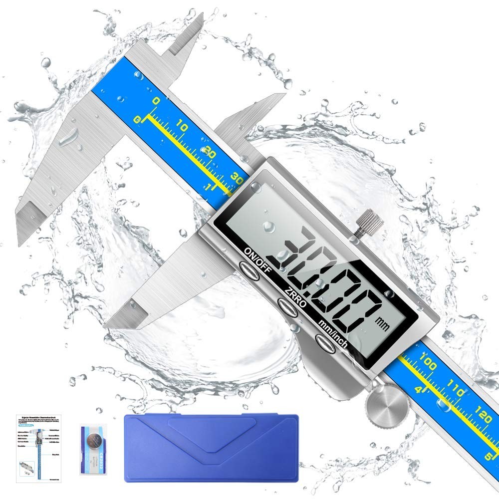 Durable Digital Measuring Tool - 6" Stainless Steel Caliper with Protective Case