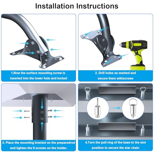 Adjustable Wall Mount Kit for Starlink Gen 3 Pipe Adapter