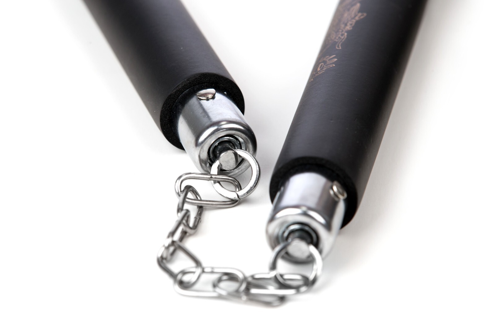 Twin-pack of 12 inch safe foam rubber nunchucks/nunchakus w/chain for training