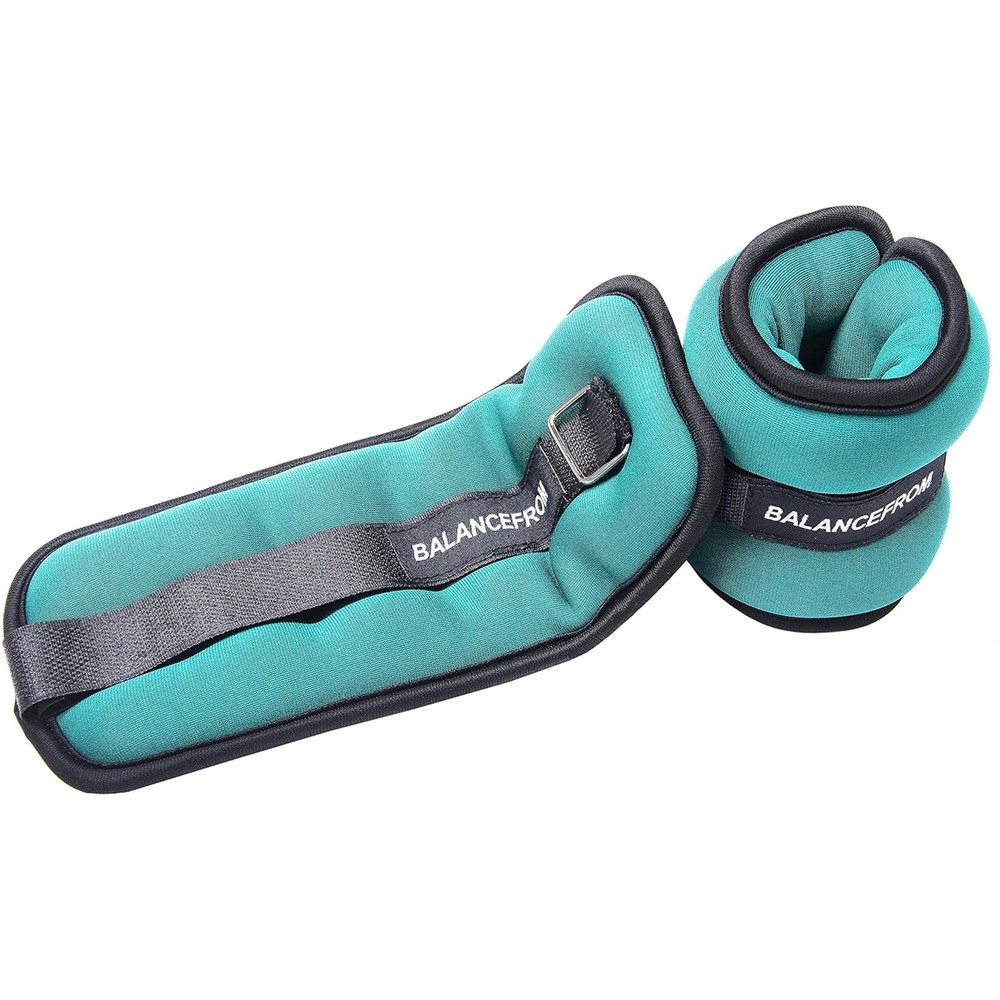 Adjustable Ankle Wrist Arm Leg Weights 3lb Pair, 1.5lb Each, Green
