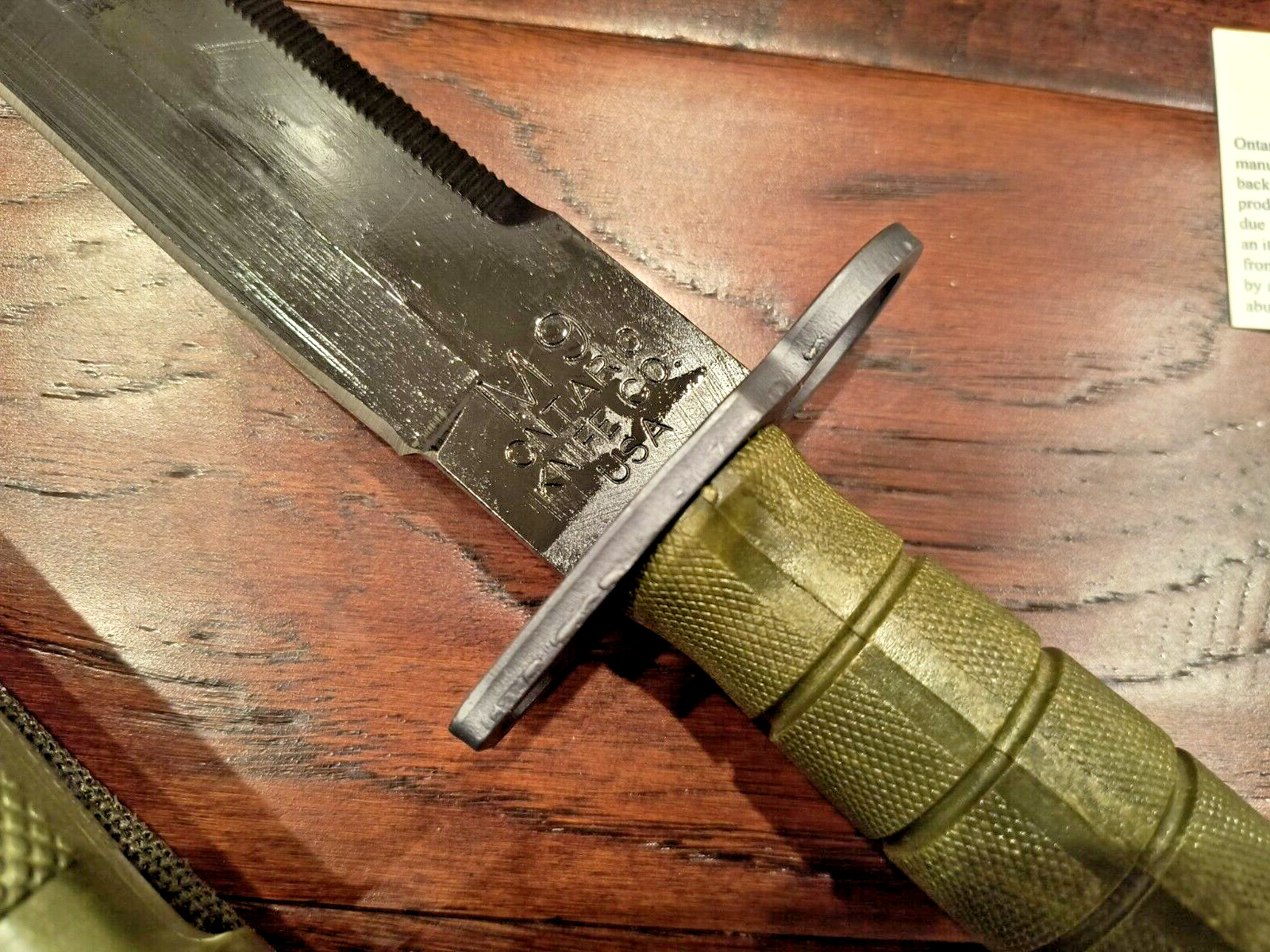 Vintage OKC M9 Wire Cutter Knife Sawback Bayont Ontario Knife Co NIB Made in USA