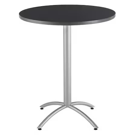 Iceberg 65668 Cafeworks Cafe/Breakroom Table, Graphite Granite Top, Silver