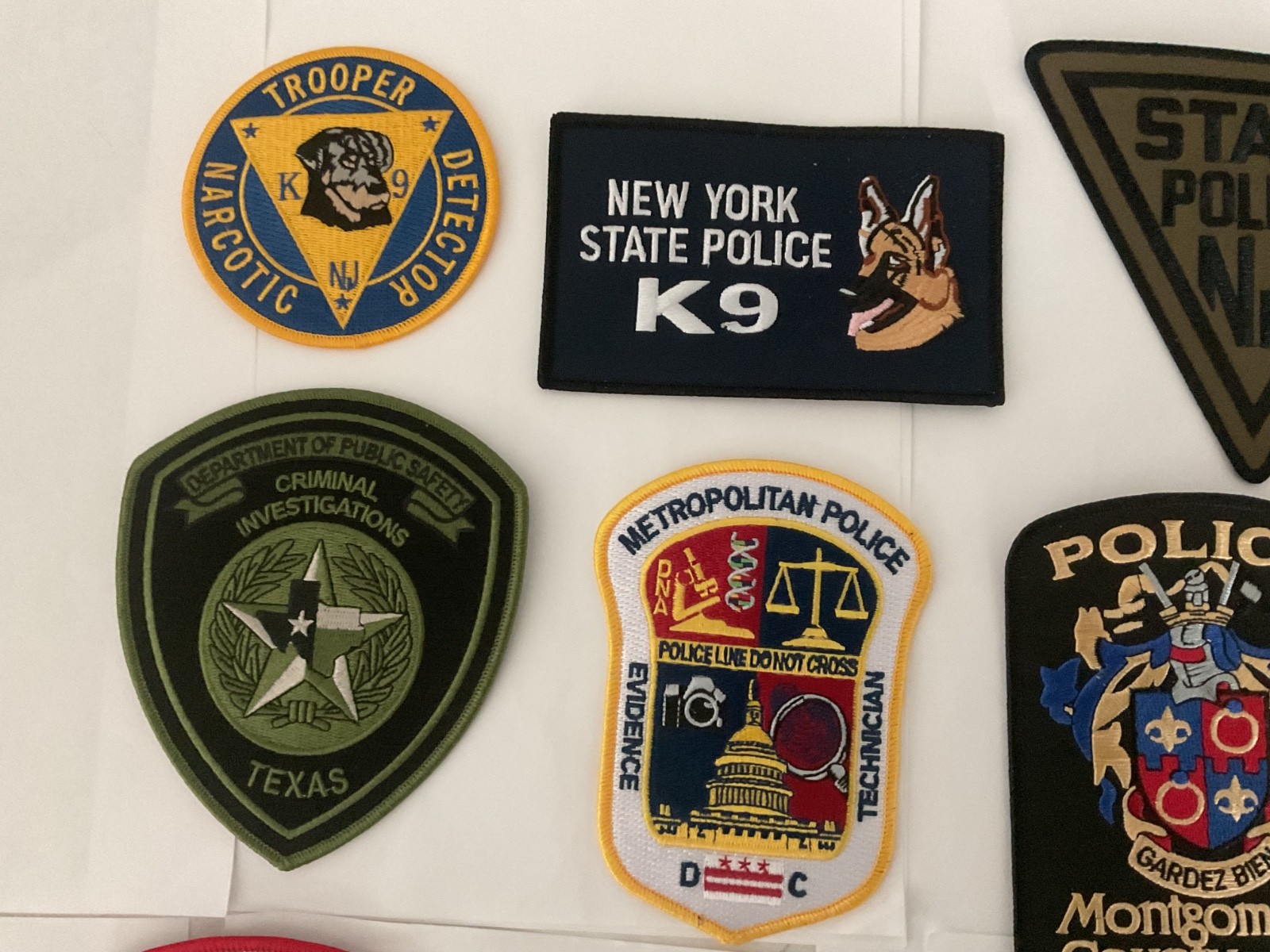 Police collectors Wholesale patch set 20 pieces all different patches. All New
