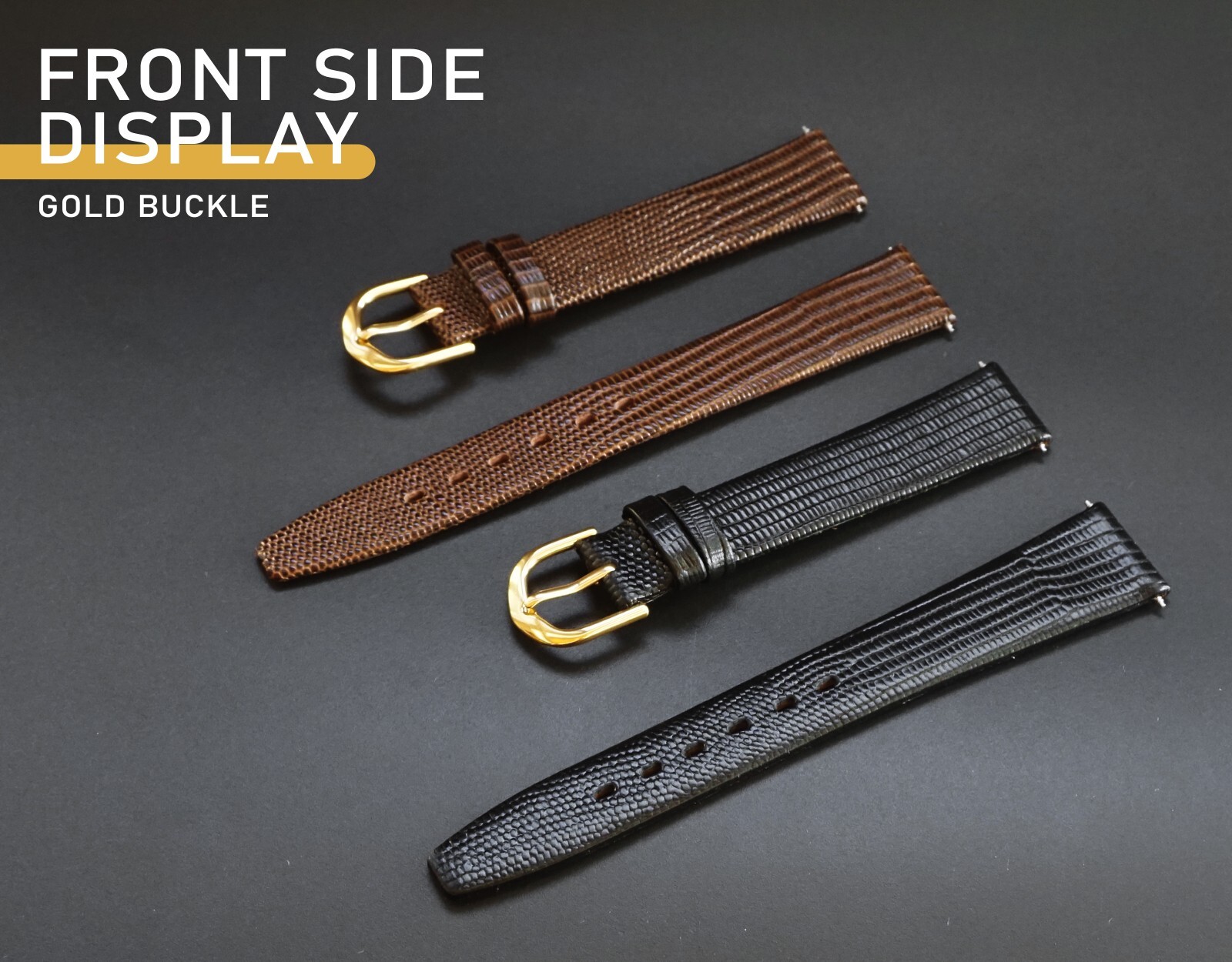 16mm 18mm 20mm Lizard Embossed Calf Genuine Leather Thin and Soft Watch Band