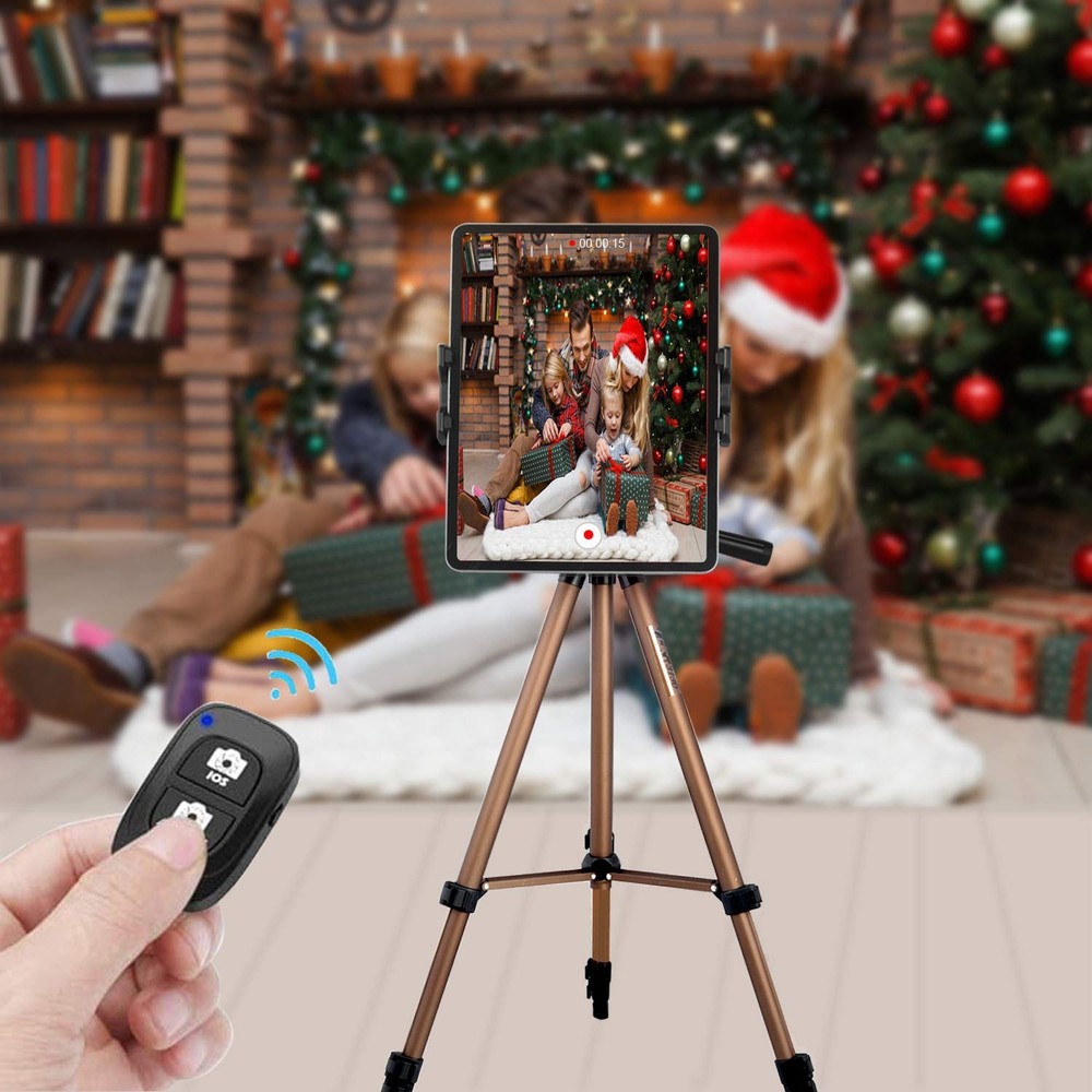 IPad Tripod Mount Adapter 360 Degree Rotatable Universal Clamp Holder with Bl...