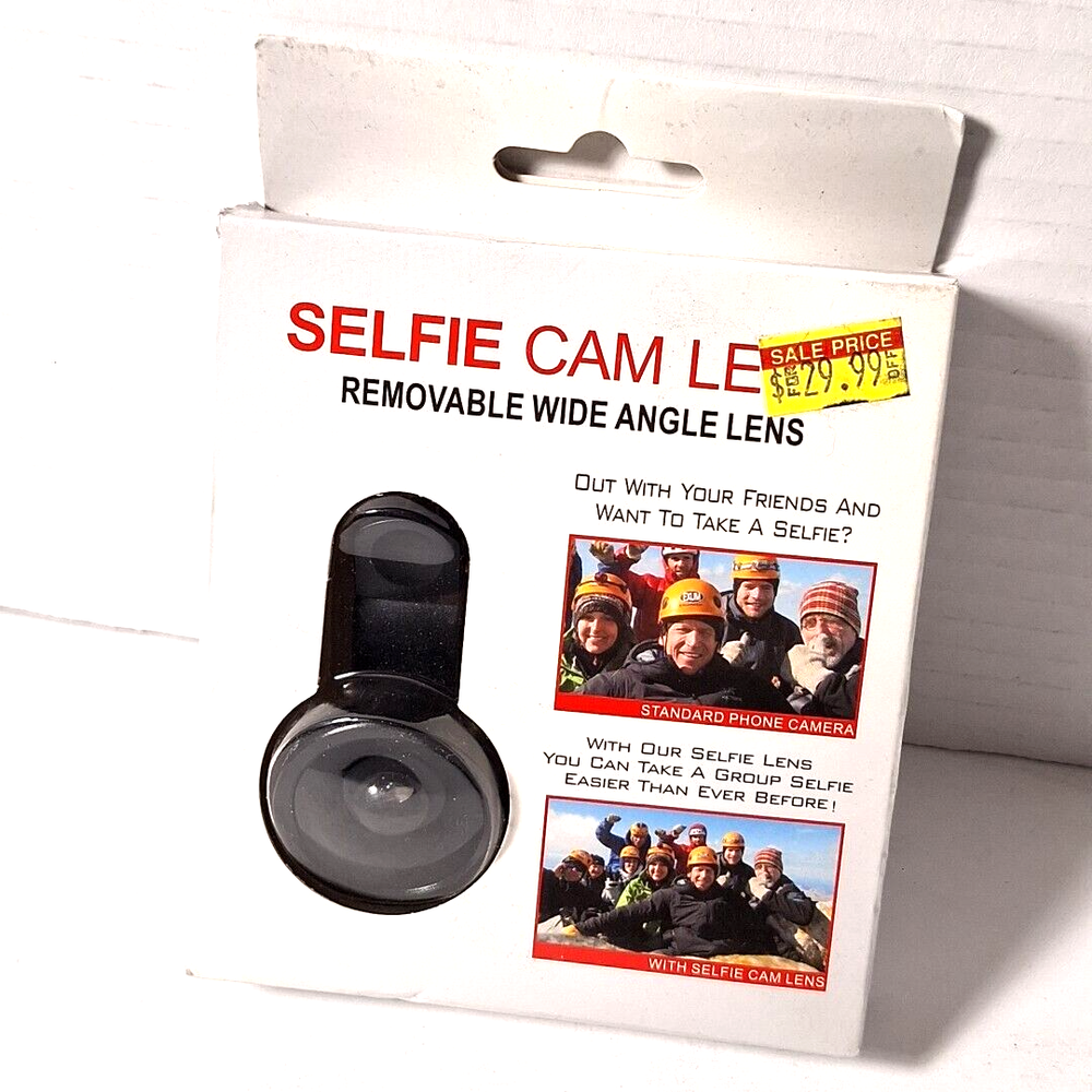 Selfie Cam Removable Wide Angle Lens Kit Universal Clip iPhone Android iPad