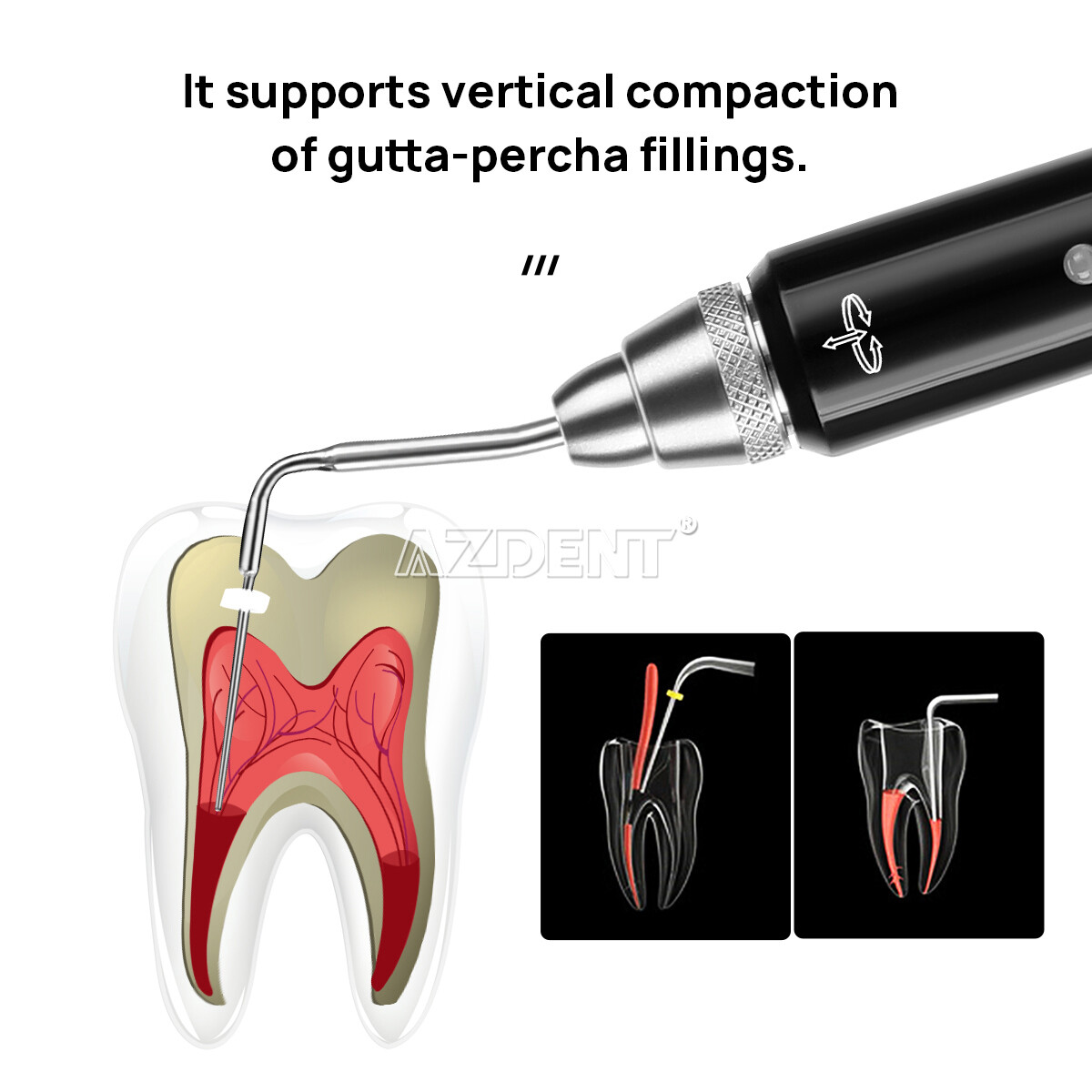 Dental Cordless Gutta Percha Obturation System Endo Heated Pen Root/Hand Plugger