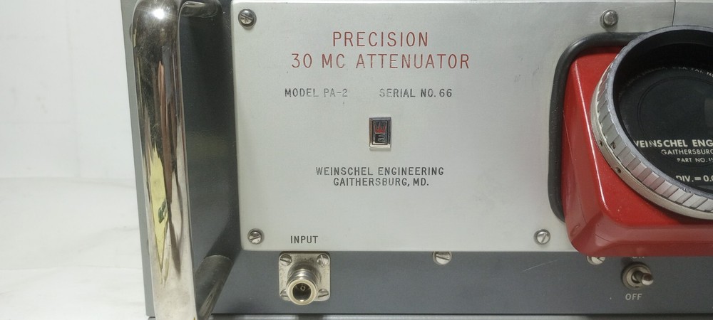 Working Weinschel Engineering PA-2 Precision 30 MHz RF Attenuator