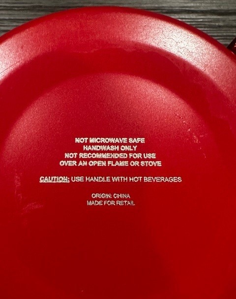 Red Stainless Steel 16oz Mug with Carabiner Handle. Brand New Coffee Mug