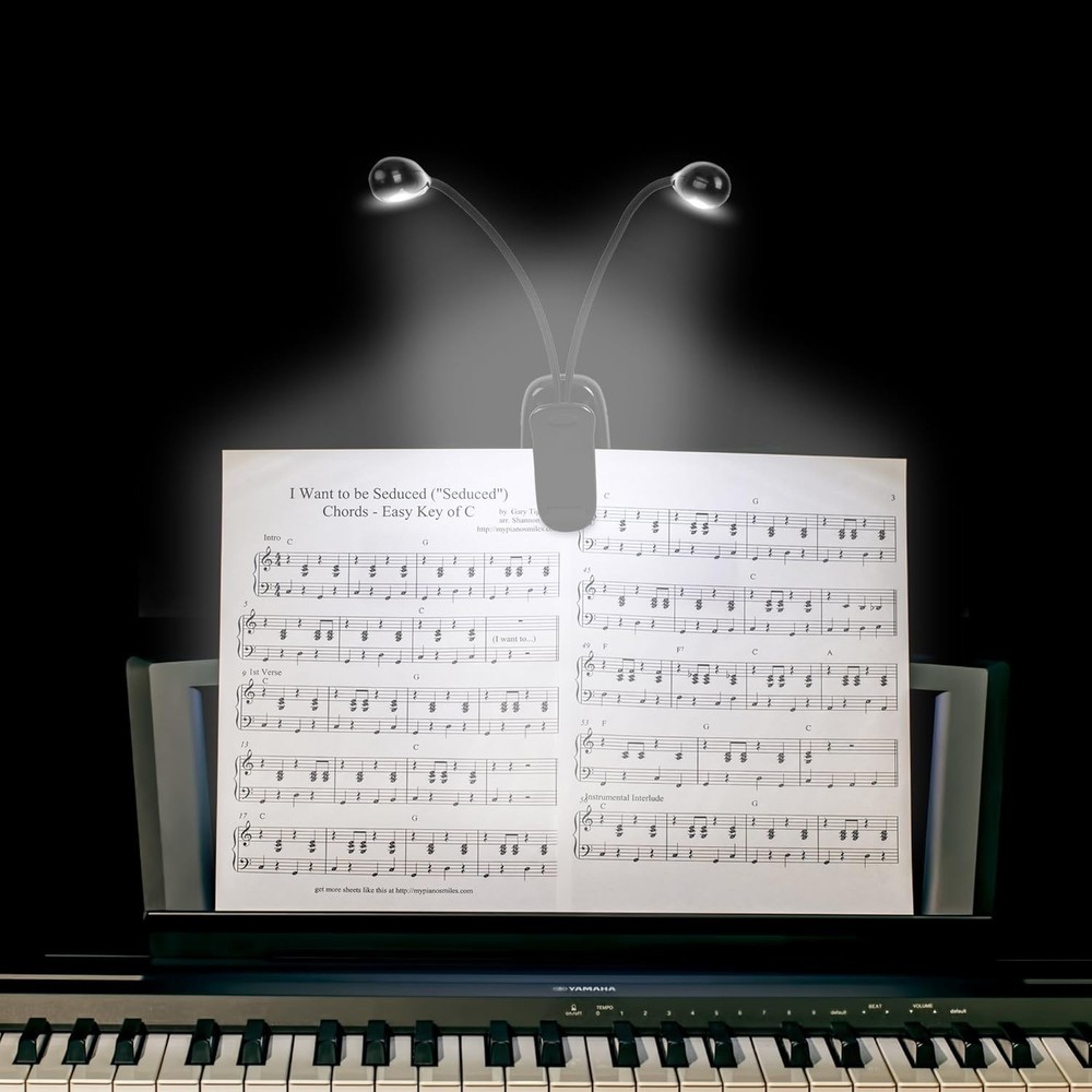Transformative LED Music Stand Light - Flexible, Portable, 4 Brightness Settings