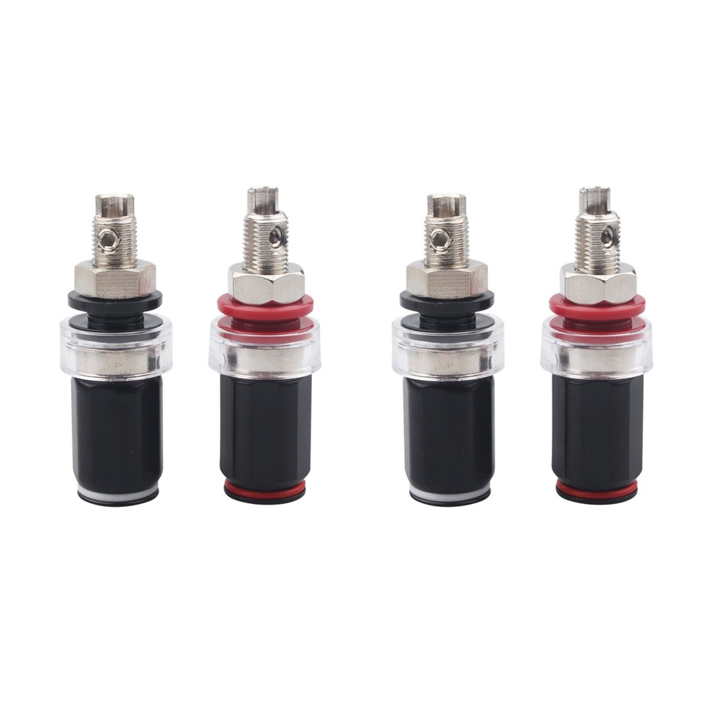 4Pcs Lockable Rhodium Plated HiFi Amplifier Speaker Binding Post Socket Terminal