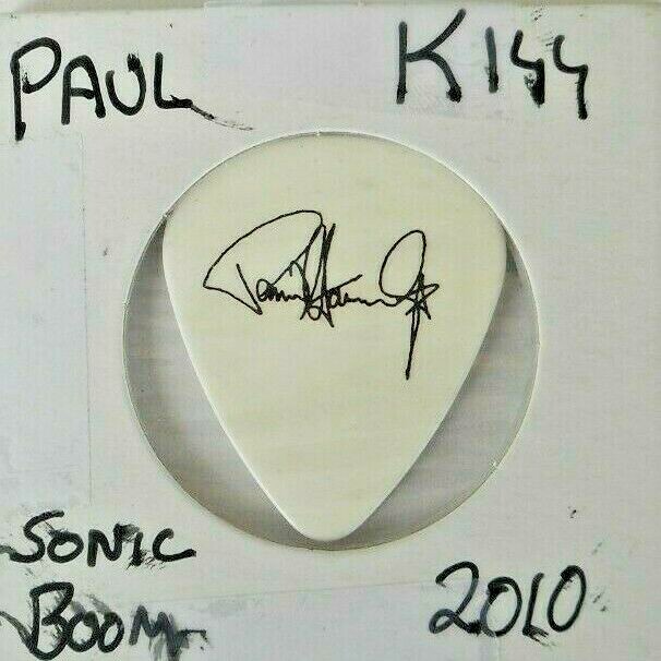 Paul Stanley Kiss Tour Issued Guitar Pick Kiss Sonic Boom 2010