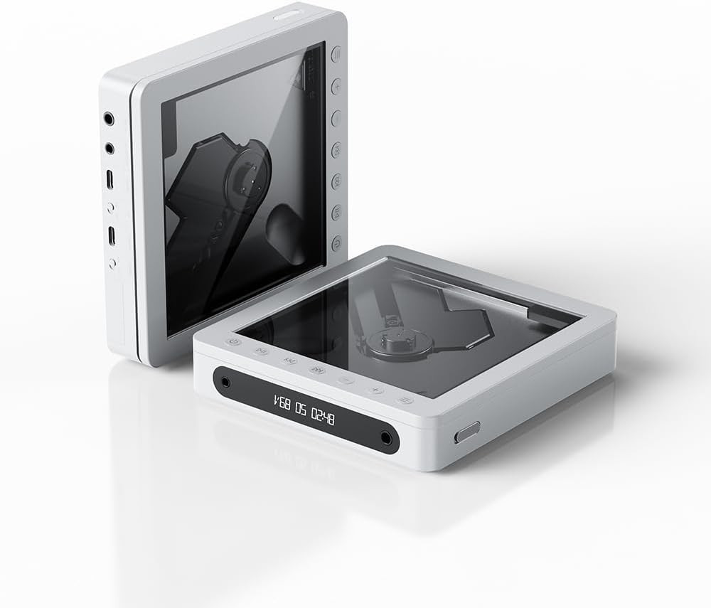 DM13 Multifunctional Portable Stereo CD Player with Long-Lasting Battery, Suppor
