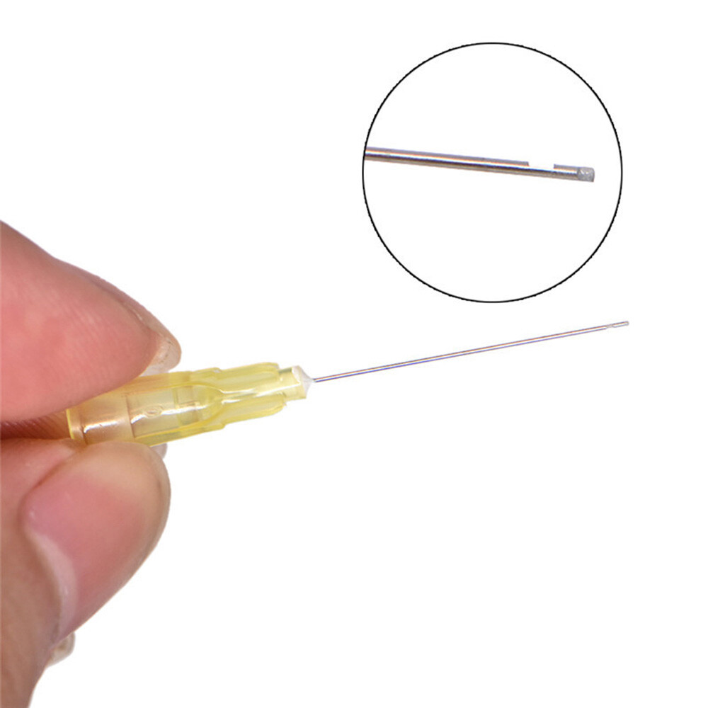 100件装牙科内腔灌溉针头30GA端关闭侧孔注射器新品-