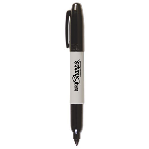 Sharpie 33666 Super Permanent Marker, Fine Bullet Tip, Black, 6/Pack