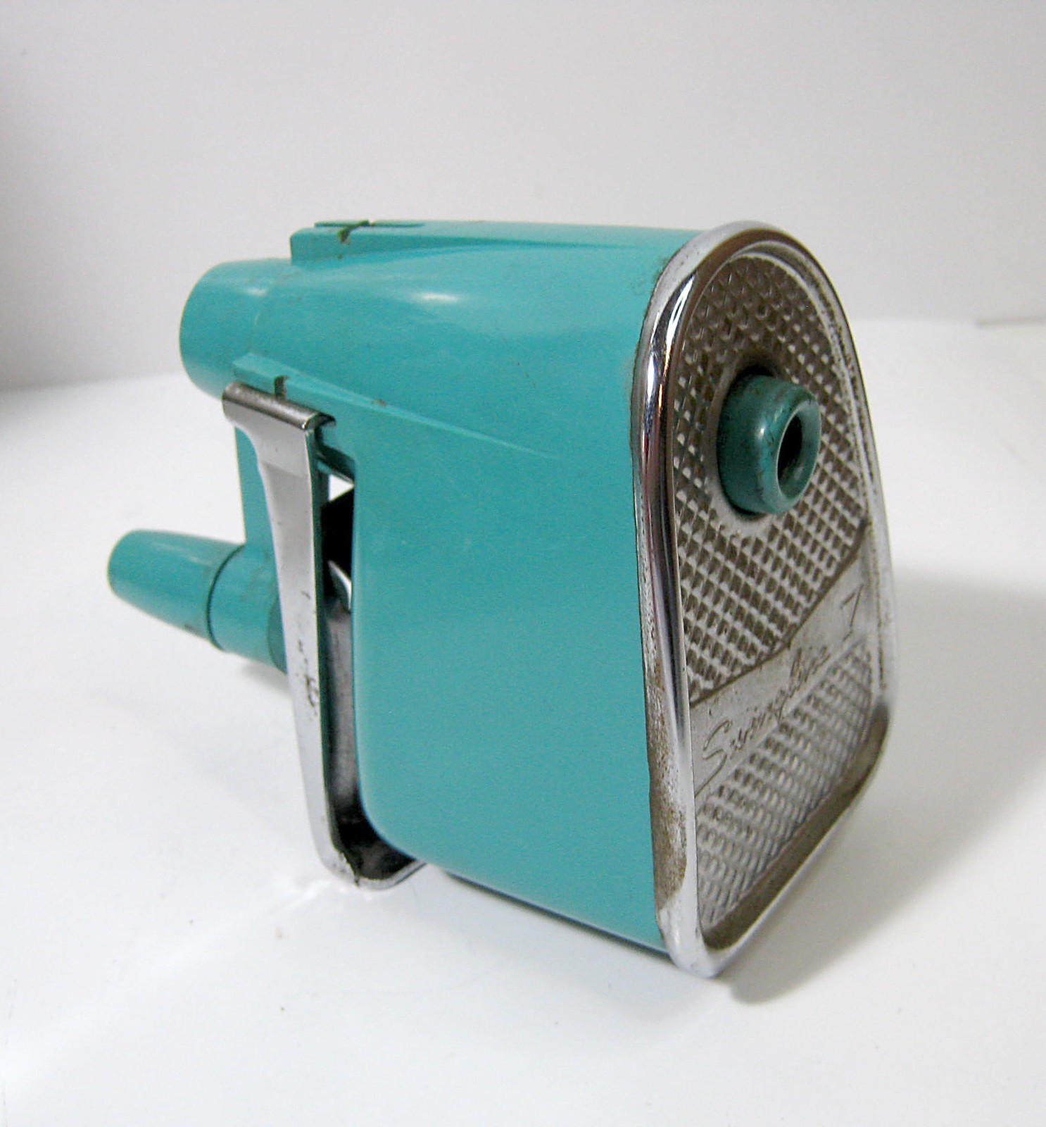 Vintage Swingline Model V Turquoise Pencil Sharpener