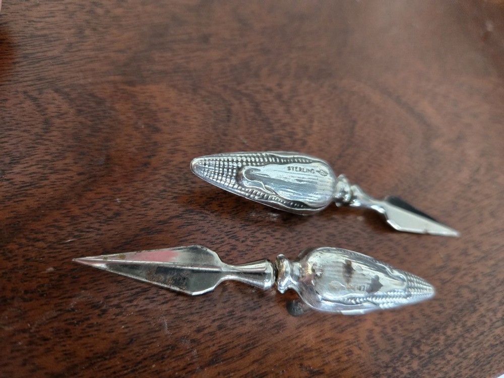 ONE SET OF TWO WEBSTER STERLING SILVER CORN COB HOLDER