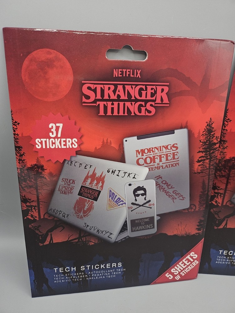 Stranger Things (The Upside Down) Tech Stickers Netflix 37 Stickers 5 Sheets