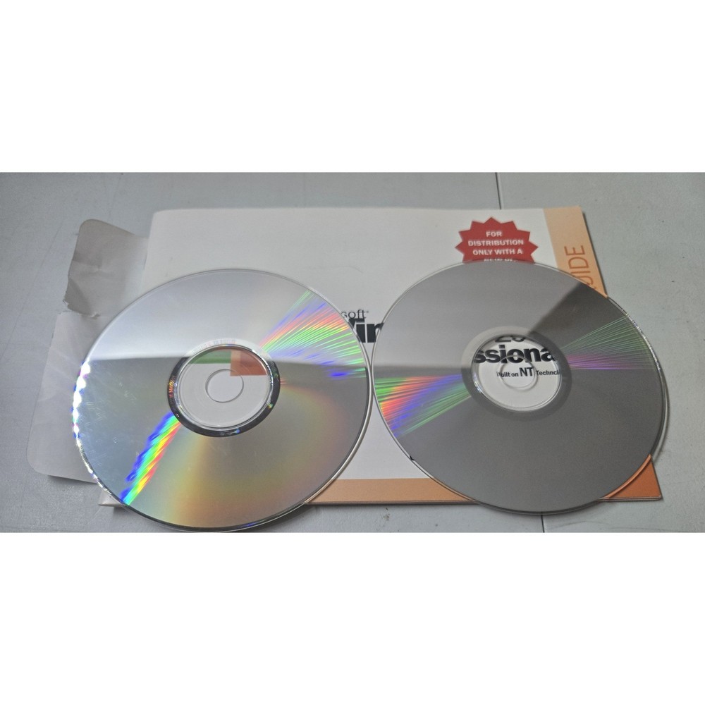 Microsoft Windows 2000 Pro 32 bit Full Version Software CD-ROM with Guide