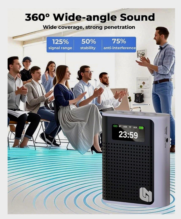 Voice Amplifier Wireless Microphone/Handheld Mic- Bluetooth Portable Speaker -