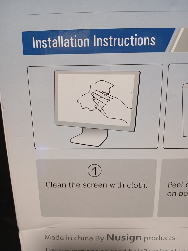 NUSIGN 23-24" Easy Hang Blue Light Blocking Screen Protector Panel for Desktop