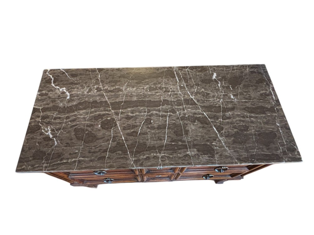 Ethan Allen Tuscany Marble Top Console Table Server Nightstand End Table