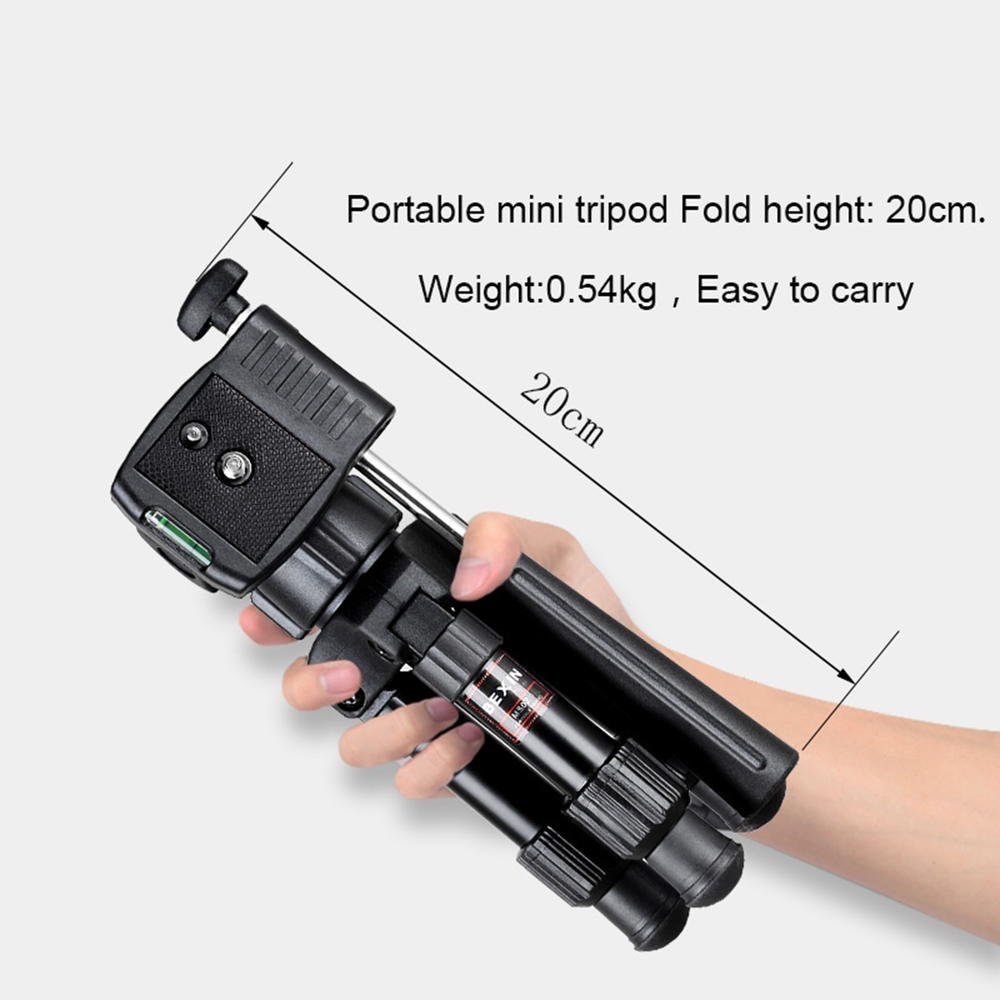 Mini Desktop Tripod Kit with 3-Way Panoramic Head for DSLR Camera Smartphone