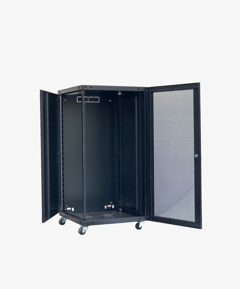 18U Wall Mount Network Server Cabinet Rack Enclosure Lock Door 22.75" Depth