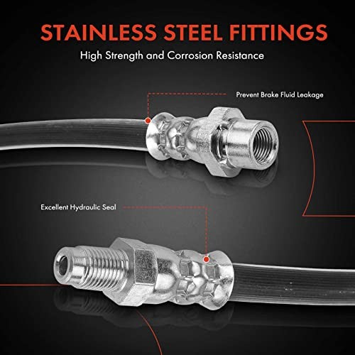 Front Driver or Passenger Brake Hydraulic Hose Compatible with Mini Models -