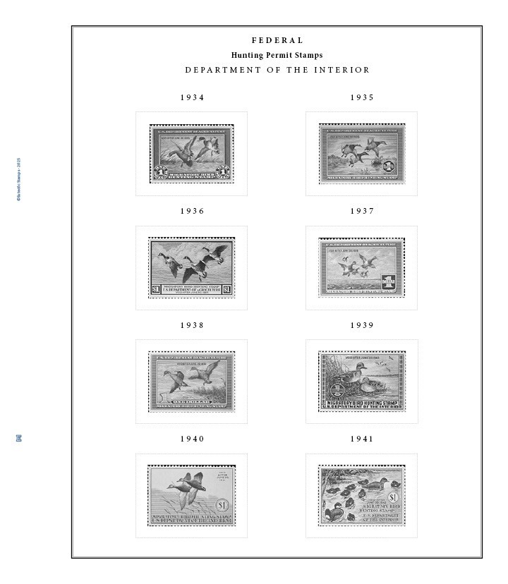 U.S. Federal Duck Stamp Supplement 1934 - 2025 (SCOTT Alternative)