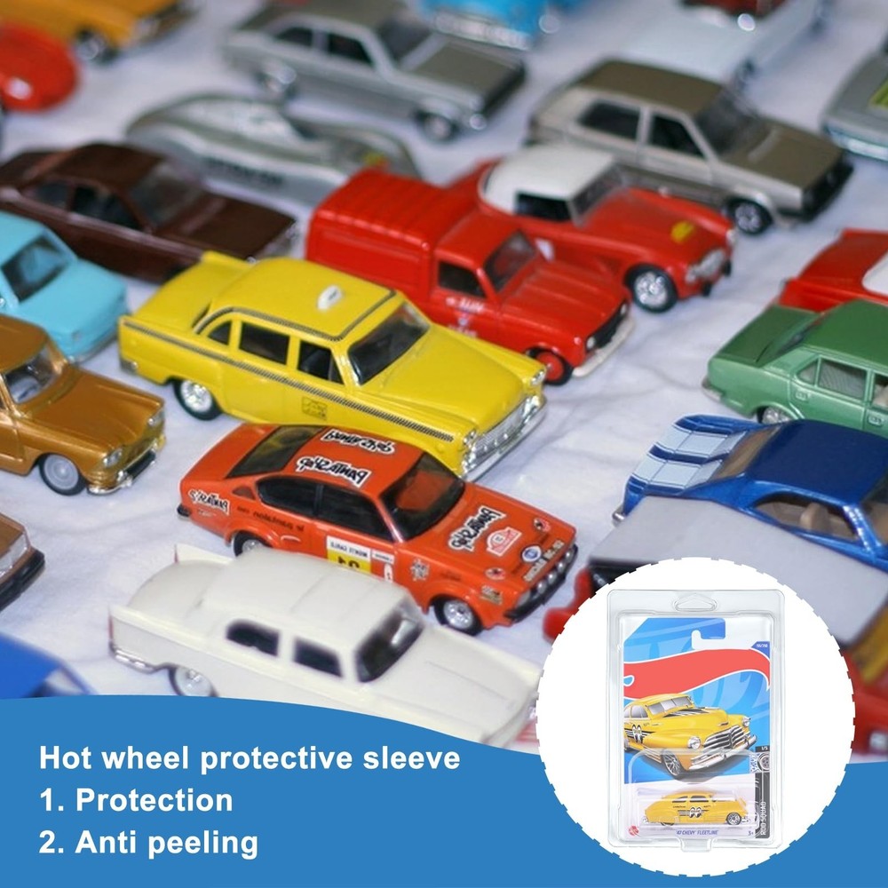 48 Pcs Clear Protector Cases Model Car Clamshell Cases Display Case, Clear Pr...