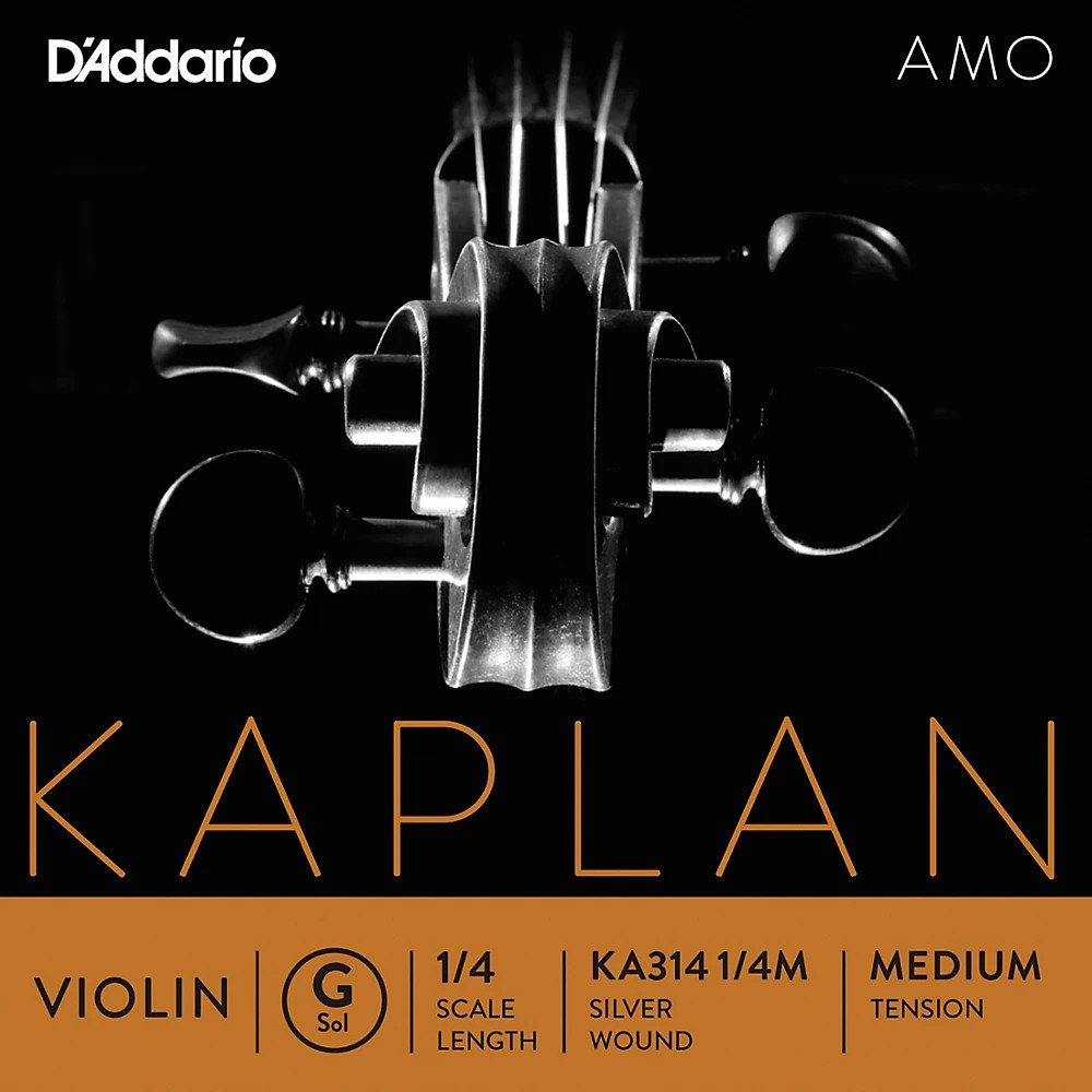 D'Addario Kaplan Amo Series Violin G String 1/4 Size, Medium
