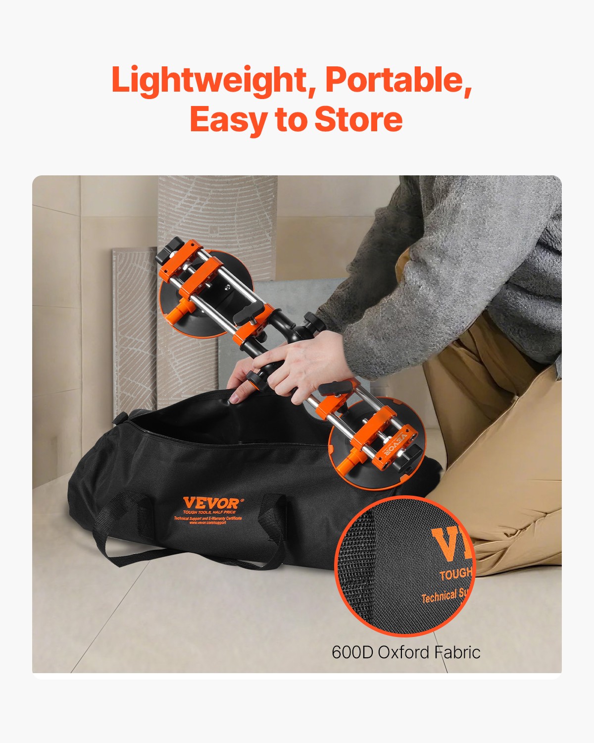 VEVOR Seam Setter 6" Suction Cup 90° - 270° Adjustable Seam Joining & Leveling