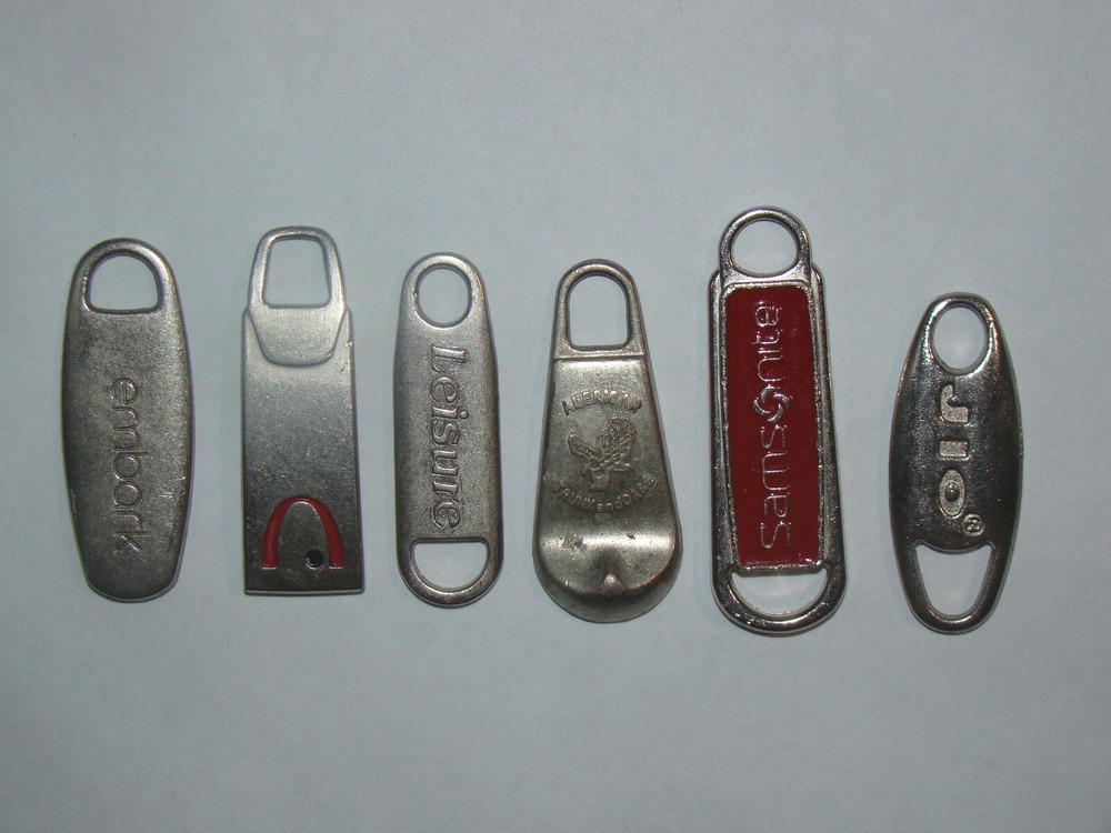 Lot of (6) Luggage Replacement Zipper Pulls