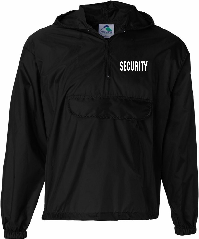 Security Windbreaker Jacket 1/2 Zip Silkscreen Left Chest & Back 13717