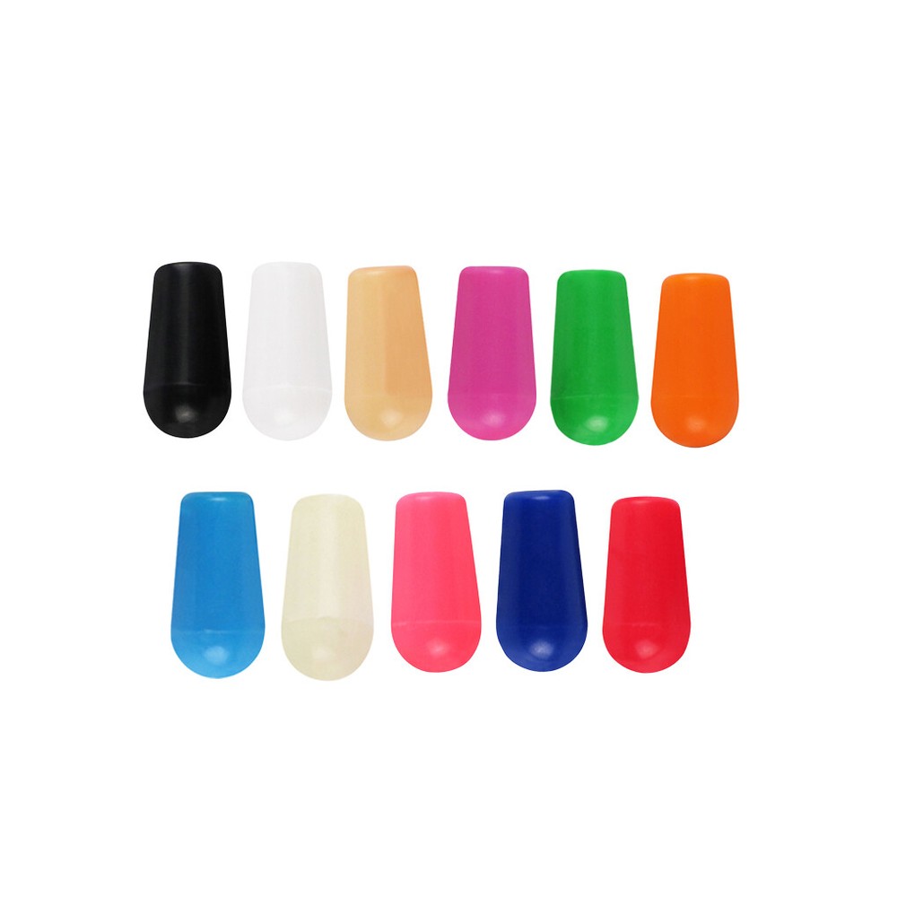 FLEOR 22PCS Guitar 3 Way Toggle Switch Tips Pickup Selector Tip Knobs 11 Colors