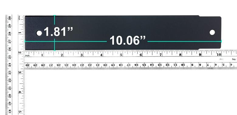 Rack Mounting Ears For 19" Rack Installation 10.06" x 1.81"