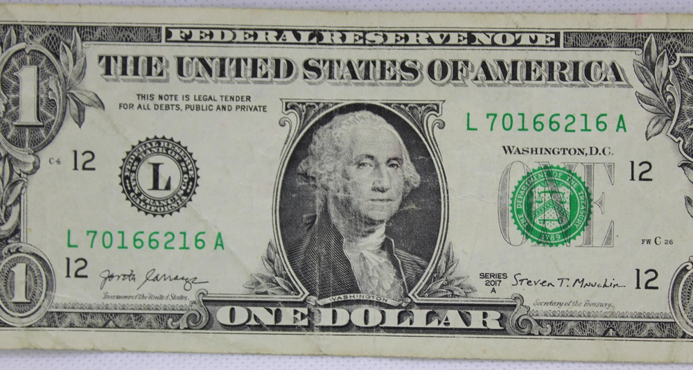 Odometer Error Note Fancy Serial Number One Dollar Bill E66996410C Triple 6s