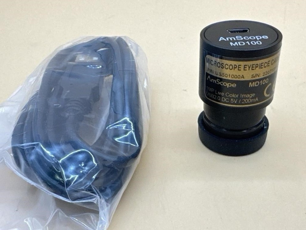 AmScope Microscope Eyepiece Camera MD100 1MP Live Color Image With USB Cable