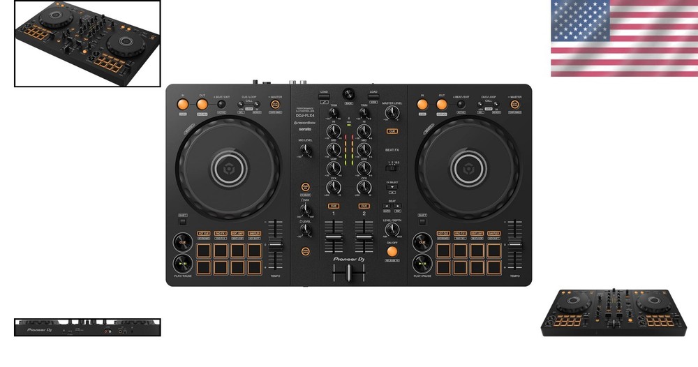 2-Channel DDJ- Controller - Mix Your Tracks with Professional Ease in Graphite
