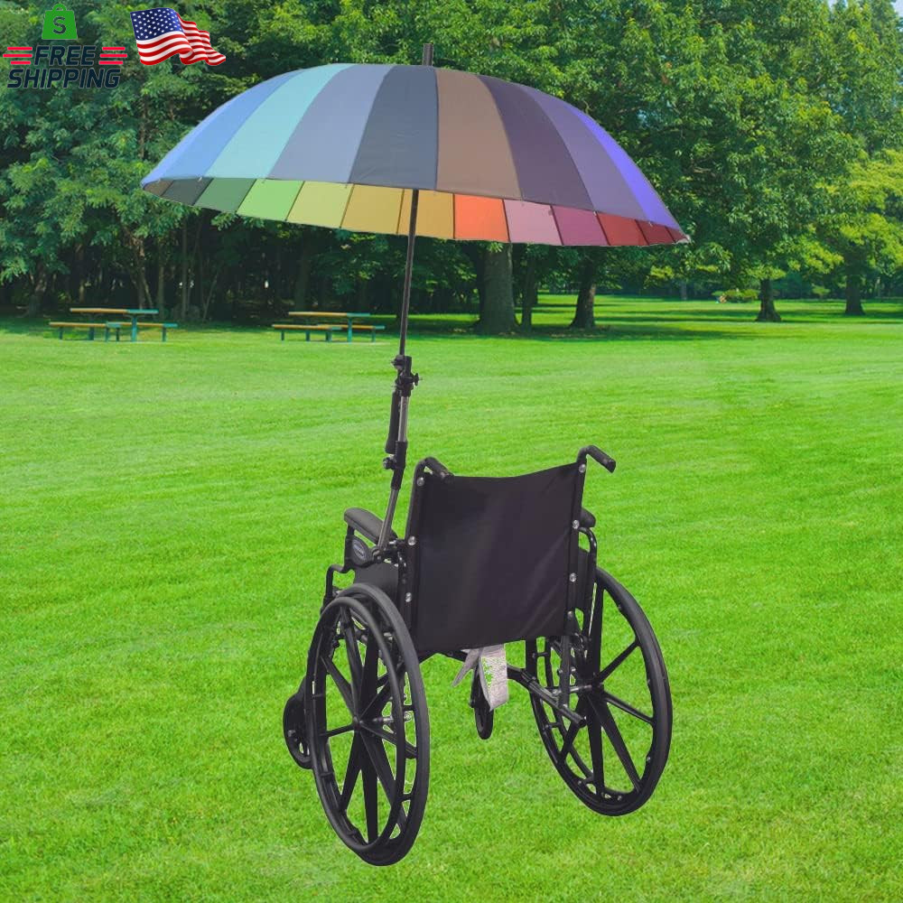 Alveytech Universal Grip Umbrella Holder - 360° Angle Adjustable Attachment Clam